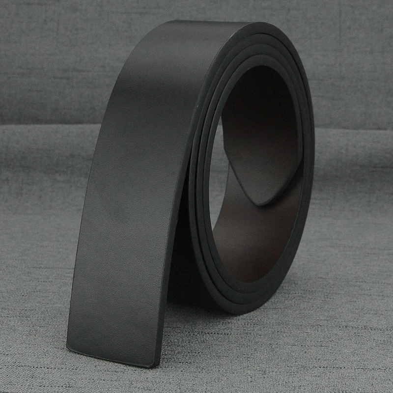 genuine leather only Waist Strap no buckle belt 3.8cm wide Cowskin belt Black Coffee