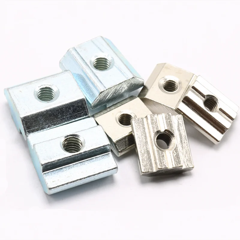 Slot T-Nuts M3 M4 M5 M6 M8 T Block Square nuts T-Track Sliding Hammer Nut for fastener 2020 3030 4040 4545 aluminum profile