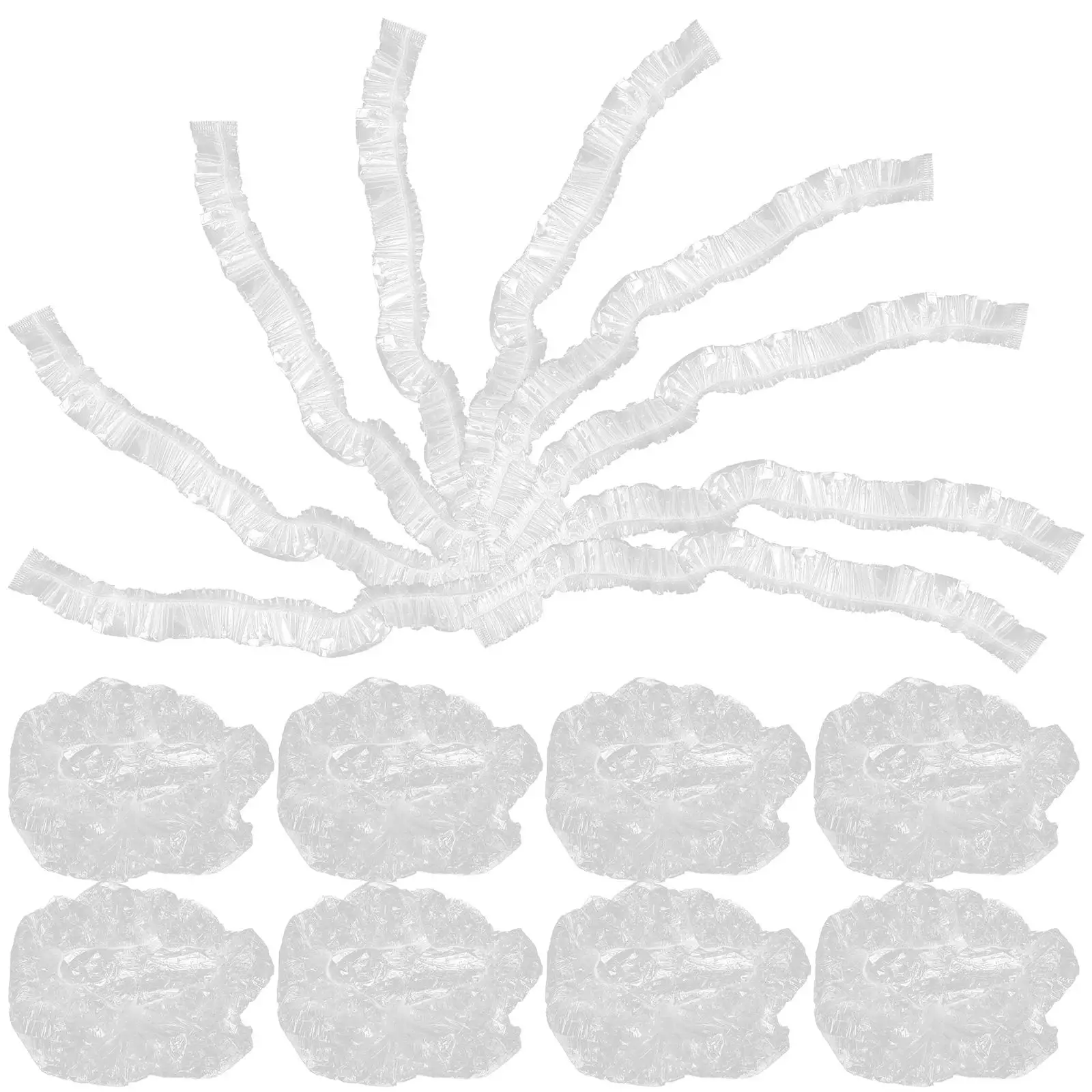 

100pcs Disposable White Bags Small Tub Liners Elastic Foot Bath Plastic Liners Water Therapy
