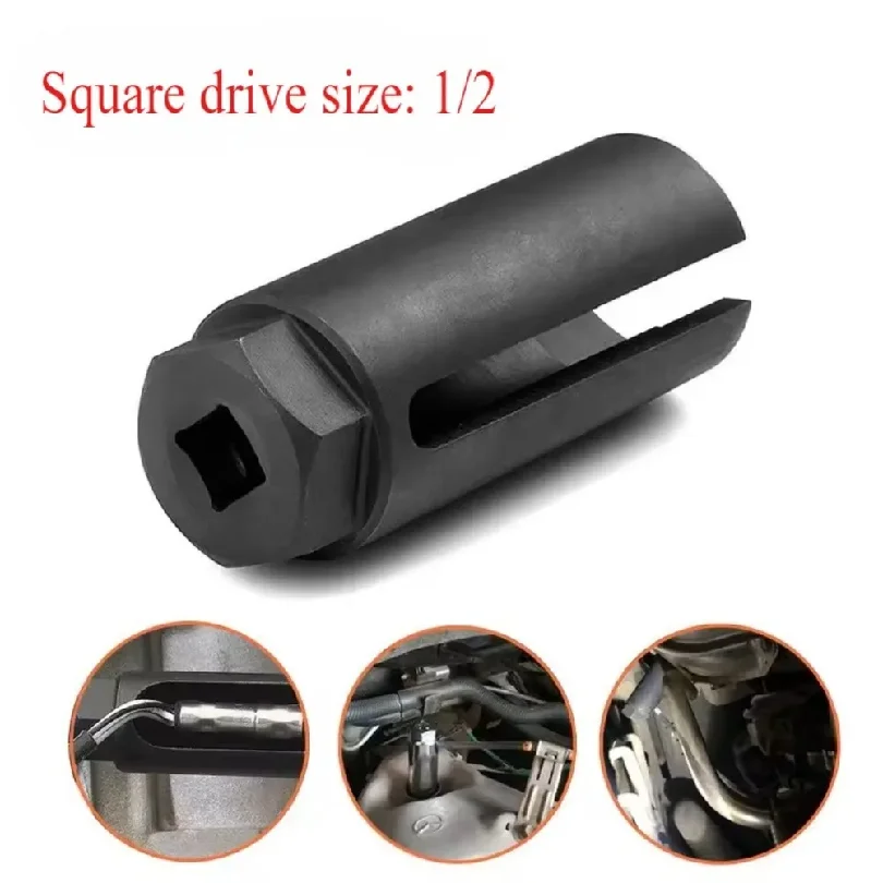 1Pcs Square drive size 1/2 Universal 22mm Socket Wrench Oxygen-containing European Standard Oxygen Vacuum Sensor Removal Socket
