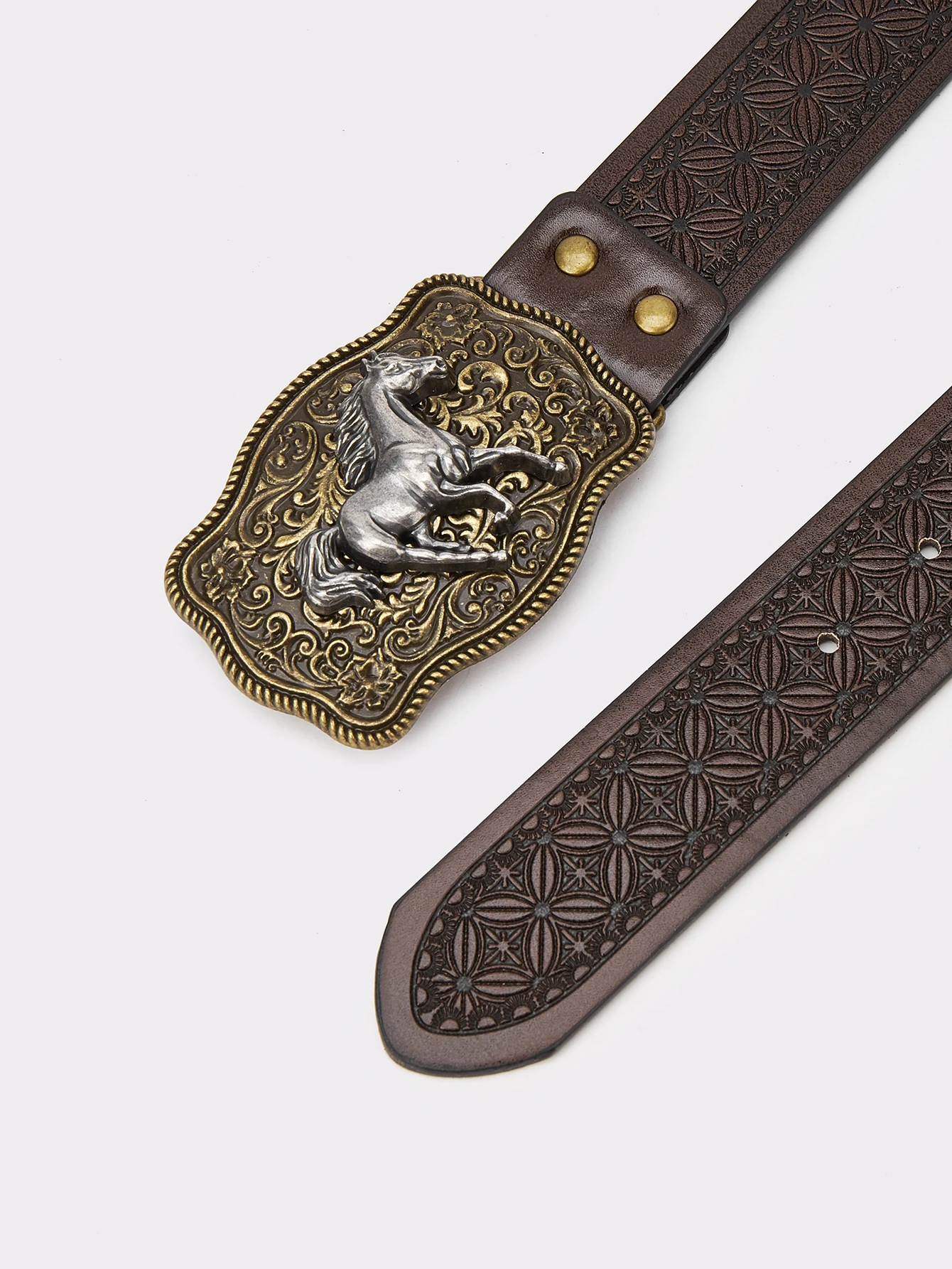 女性用ブラウンレトロウエストベルト ジーンズ、ドレス、シャツに合わせて着用できる多用途なアクセサリー パーティー、日常着、ディナーに最適