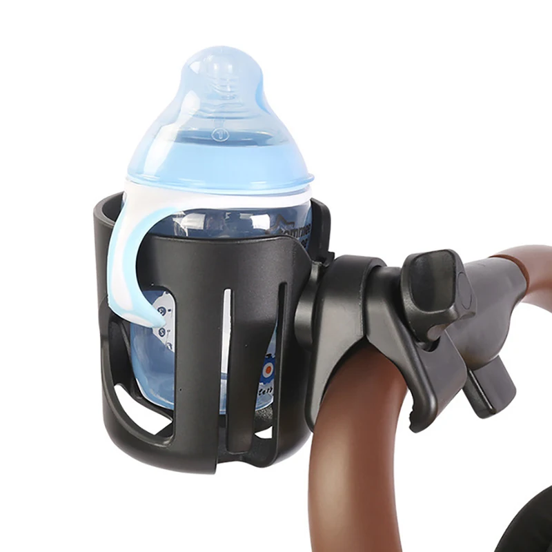 Universal Strollers Cup Holder, Adjustable Clamp fits on Any Bike, Wheel Chair, Car, Bicycle Drink Holder, Black, Gray