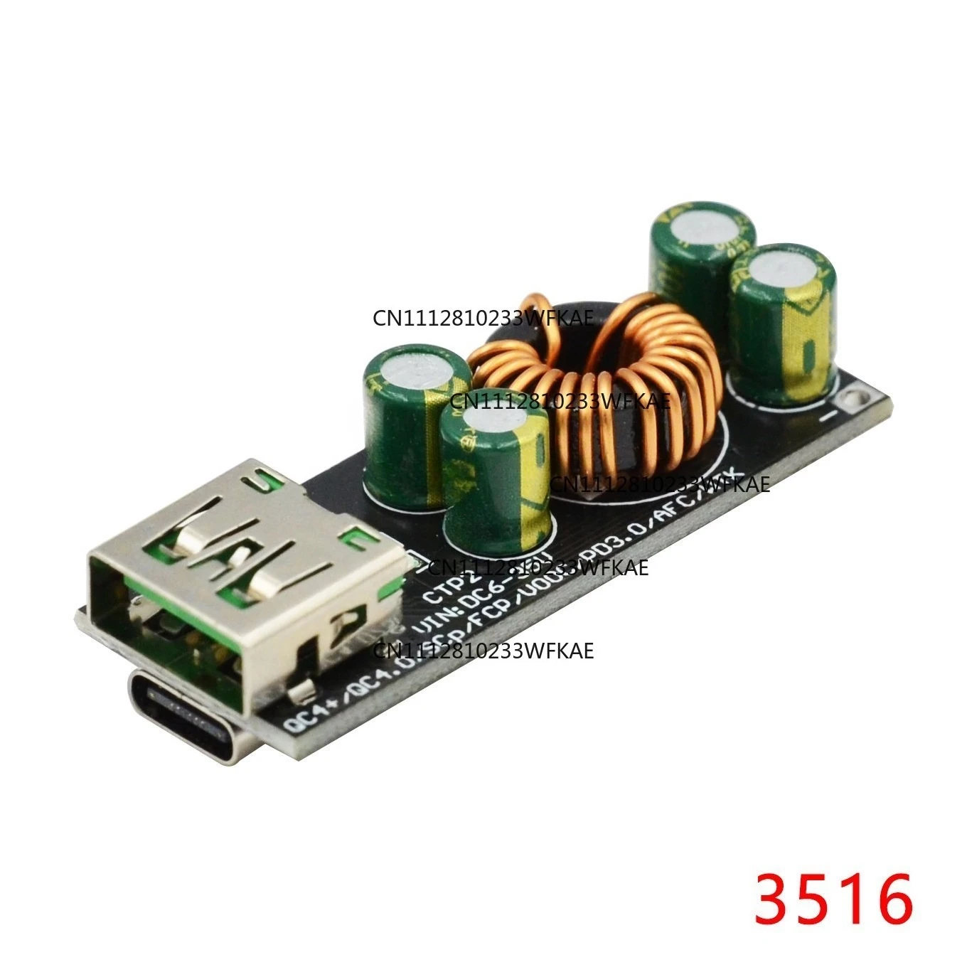 3pcs QC4.0/3.0 Type-C mobile phone fast charging adapter 6 -35V step-down boost module, suitable for Huawei SCP/FCP Apple, etc