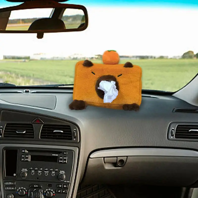 Tissue Box Holder Cute Napkin Dispenser Decorative Tissue Box Capybara Tissue Holder For Car Desk Living Room Table Home