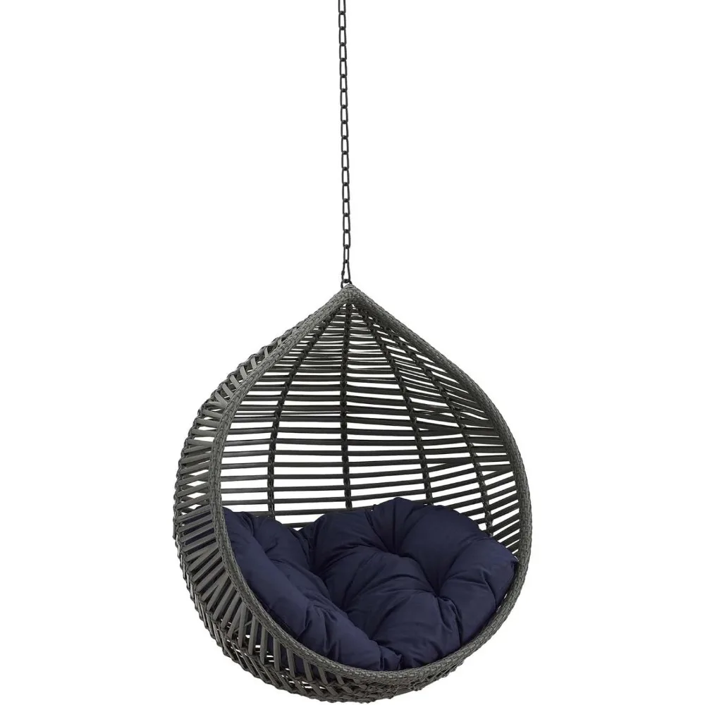 

Стул-качалка Garner Teardrop для патио без подставки, серый, темно-синий, 28,5 x 41 x 125,5