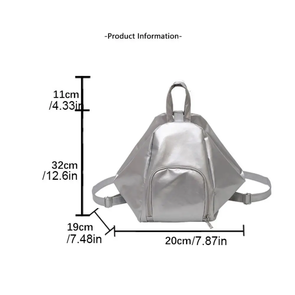 حقيبة هوبو بلون واحد حقيبة كتف بولي Leather جلد مقاوم للماء حقيبة كروسبودي حقيبة مدرسية سعة كبيرة حقيبة ظهر نسائية للرجال #6