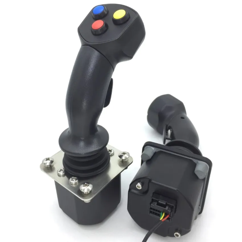 Button Hand-Held Single-Axis Push Rod Operating Handle Joystick Controller Tram