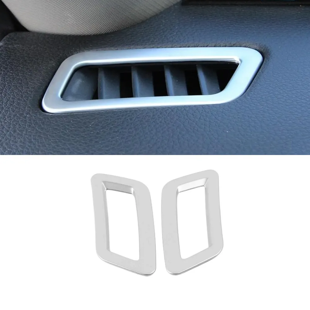 ABS Chrome Car Front Console Air Condition Vent Outlet Cover Trim For Nissan X-Trail XTrail Rogue T32 2014-2020 2021 Accessories