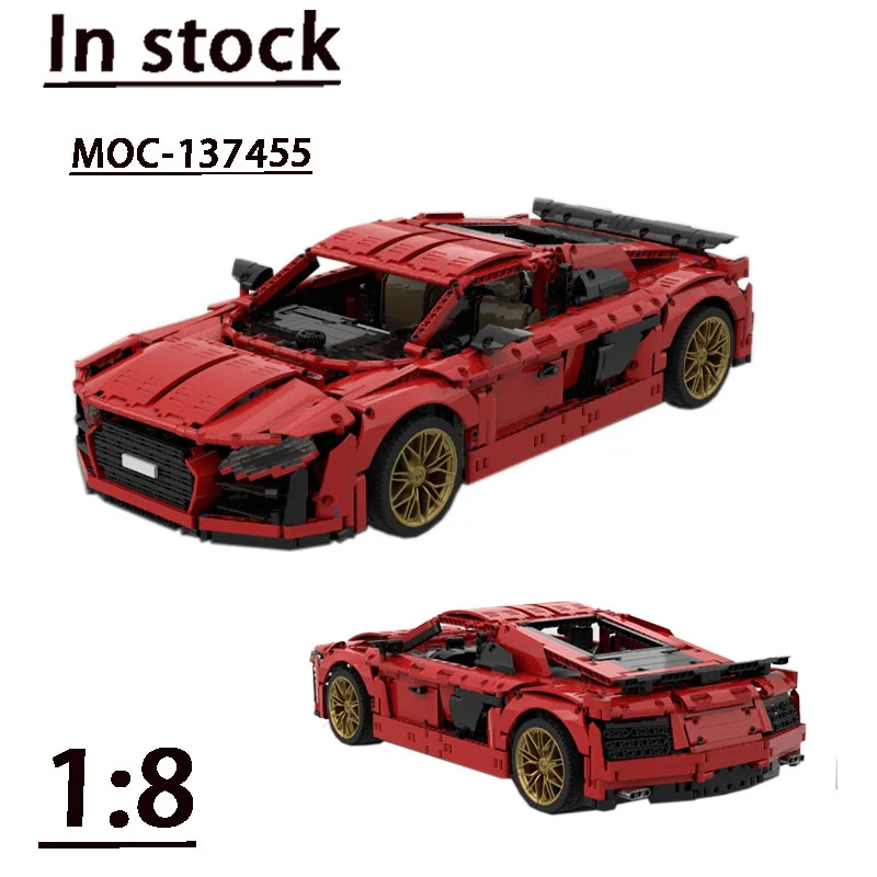 Out-of-print MOC-137455R8 Supercar Assembly Splicing Building Blocks 1:8 Model 3000+ Parts Building Blocks Children's Gift