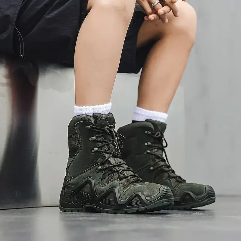 Men Tactical Military Training Desert Boots Male Outdoor Camping Hiking Climbing Trekking Hunting Non-slip Shoes Sports Sneakers