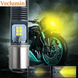 Motorcycle Led Headlight Double Color Ba20d P15d H4 3030 12smd Electric Vehicle H6 Single Claw Turn Signal Motorcycle Led