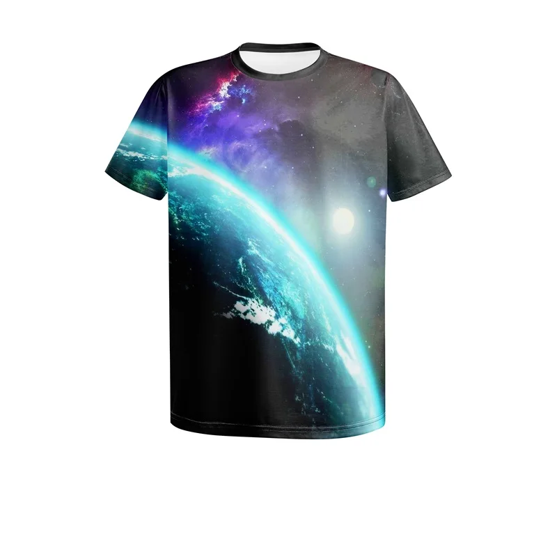 Men's T-shirt 3D Dazzling Cosmos Star Print Fashion Top Tees Fashion Vintage T-shirt Plus-size Men's Short-sleeved Casual Wear