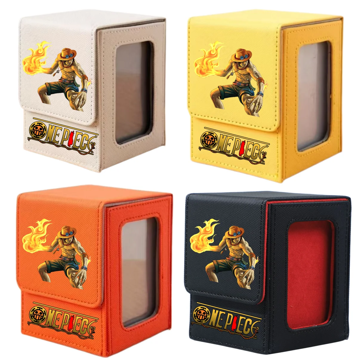 ONE PIECE Luffy Zoro Trading Card Deck Box with Window Cartoon Magnetic Closure Game Card Deck Holder Jewelry Organiser Case view 3