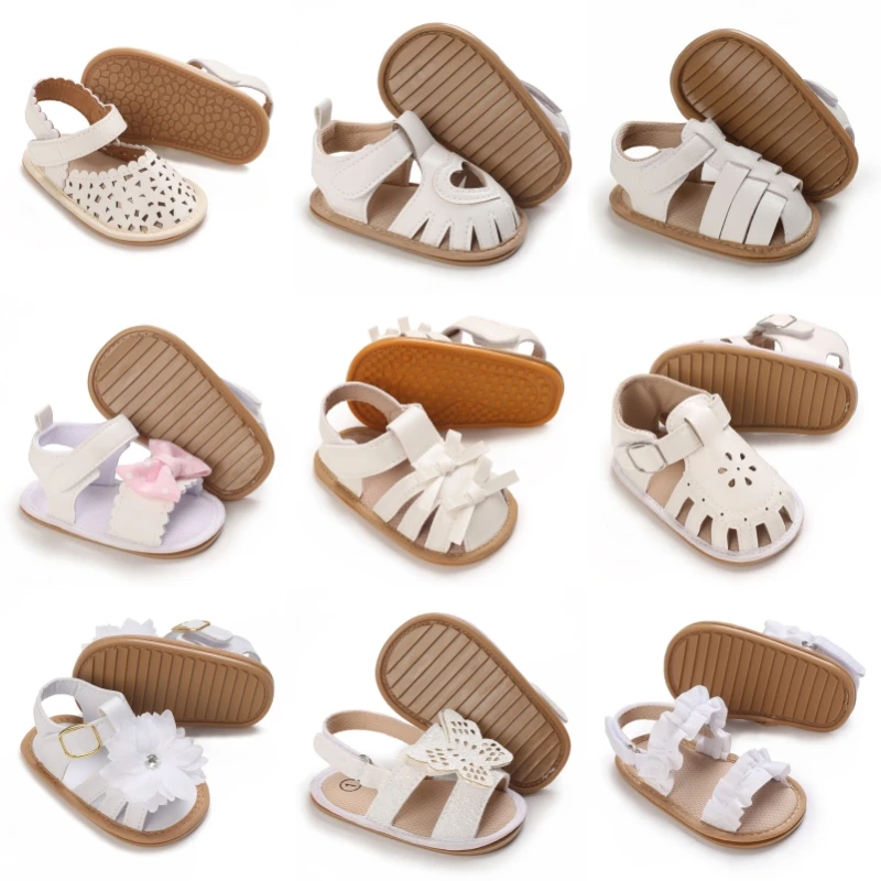 

Spring and summer breathable sandals for babies aged 0-12 months non slip rubber soled baby walking shoes