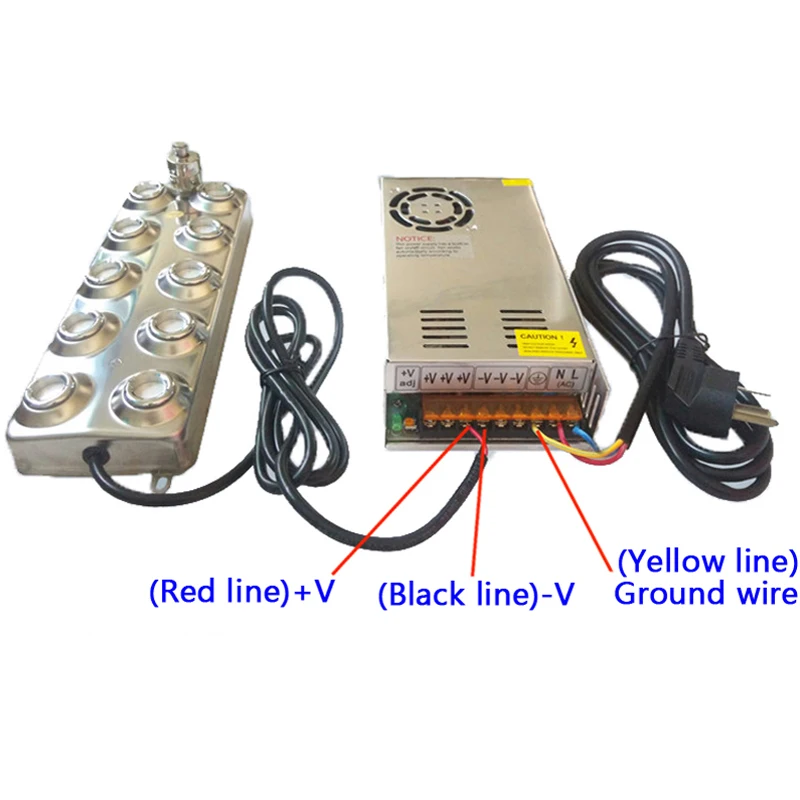 Ultrasonic Mist Maker Fogger 10 Head Humidifier +transformer 4.5kg/h Ultrasonic Nebulizer For Fresh Vegetables