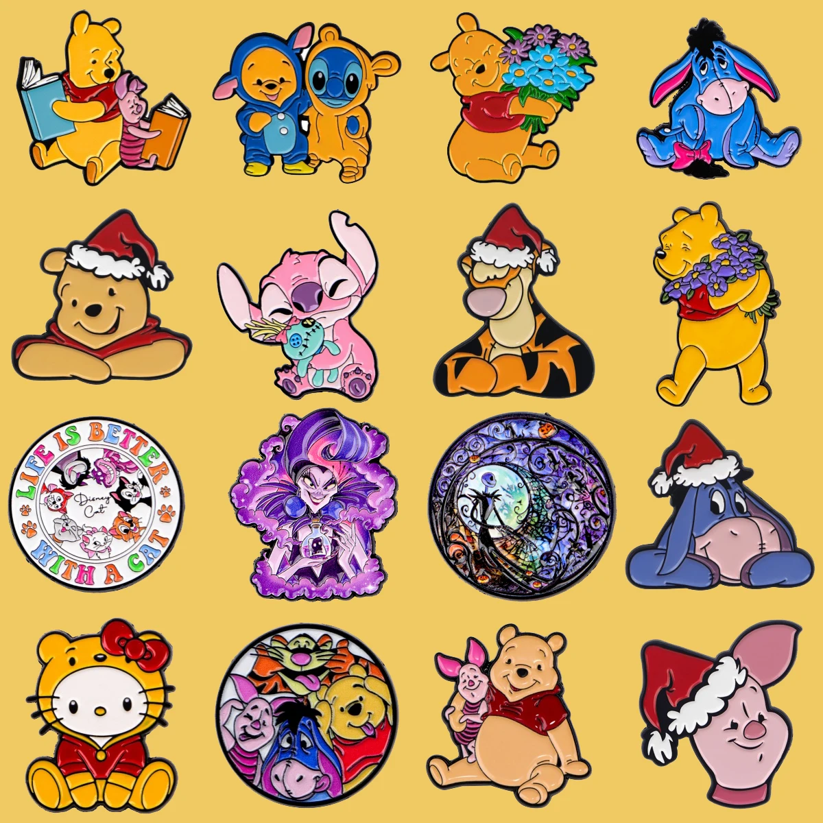 

Cute Cat Enamel Pin Cartoon Villain Brooches For Women Men Lapel Pin Backpack Bags Badges Halloween Gifts Clothing Accessories