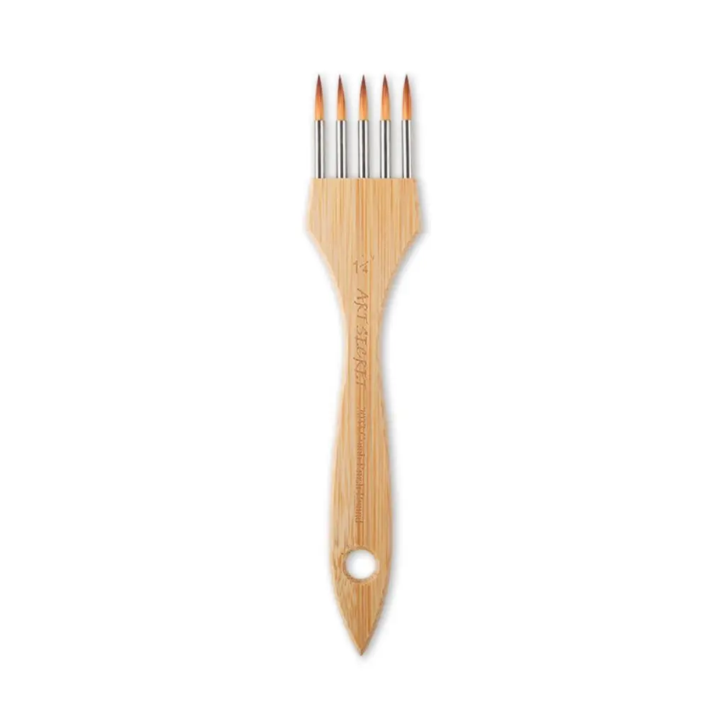 

Round/Flat Multi-Tooth Painting Brush Good Pigment Adsorption Smooth Painting Watercolor Brush Flexibility Nylon Art Paint Brush