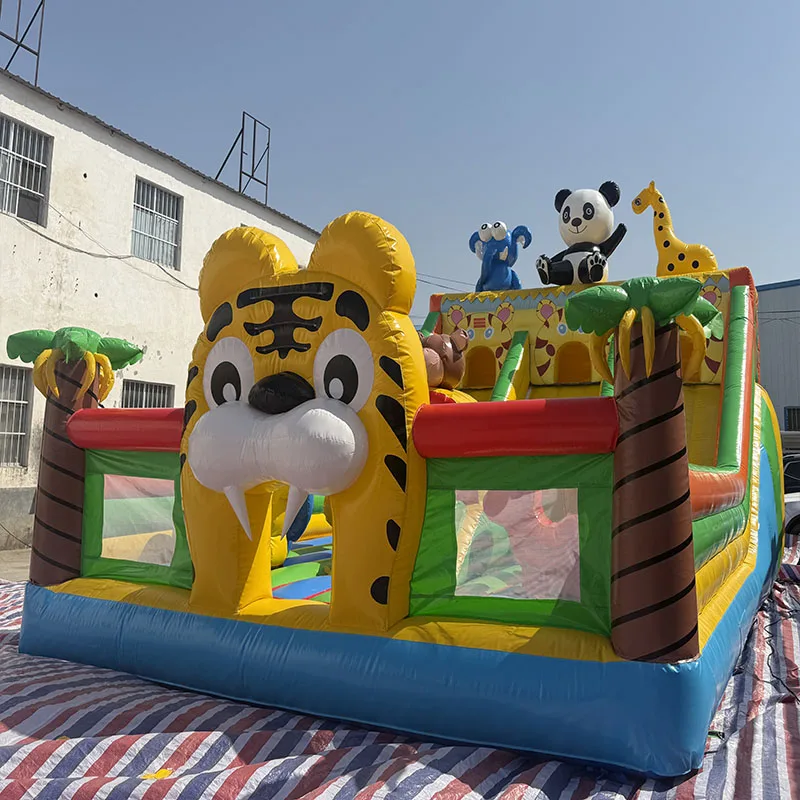 &PVC Inflatable Bounce Castle, Commercial Outdoor Bounce House, Durable, Eco-Friendly & Easy to Install