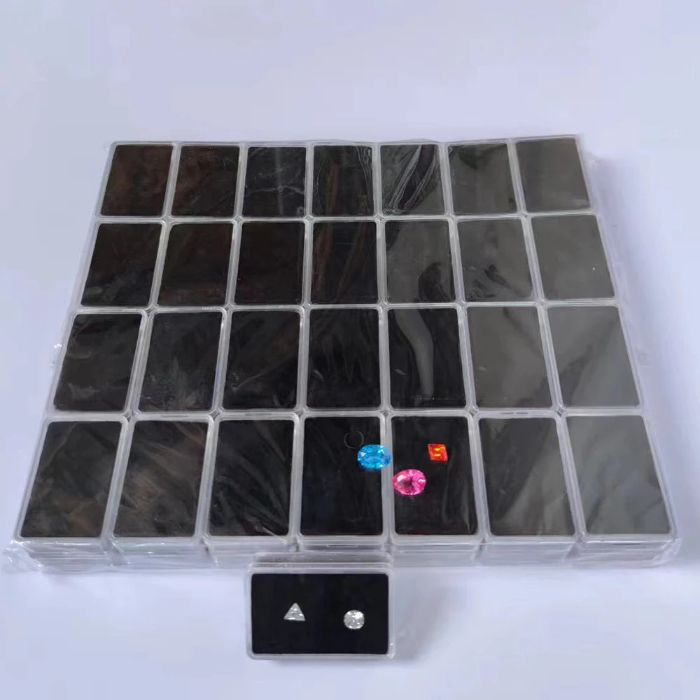 50Pcs Loose Diamond Storage Box Clear Gemstone Organizer Case Charm Holder Bead Container Piercing Jewelry Gem Stone Display Box