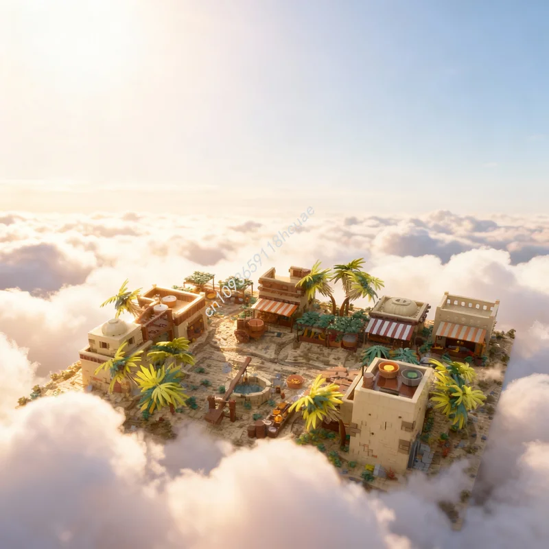 

10460 деталей MOC: Модель египетского рынка, конструктор, игрушка, рождественский подарок, архитектурный набор для сборки, развивающая игрушка-конструктор DIY, креативный конструктор из кирпичиков, развивающая идея для обучения