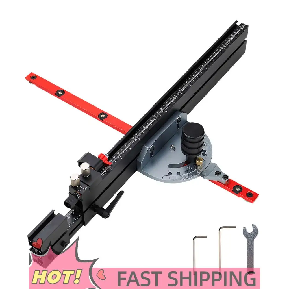 

Table Saw Router Miter Gauge Adjustable 11 Angle Stops Miter Gauge Standard Slot 3/4 X 3/8 Inches Woodworking Tools