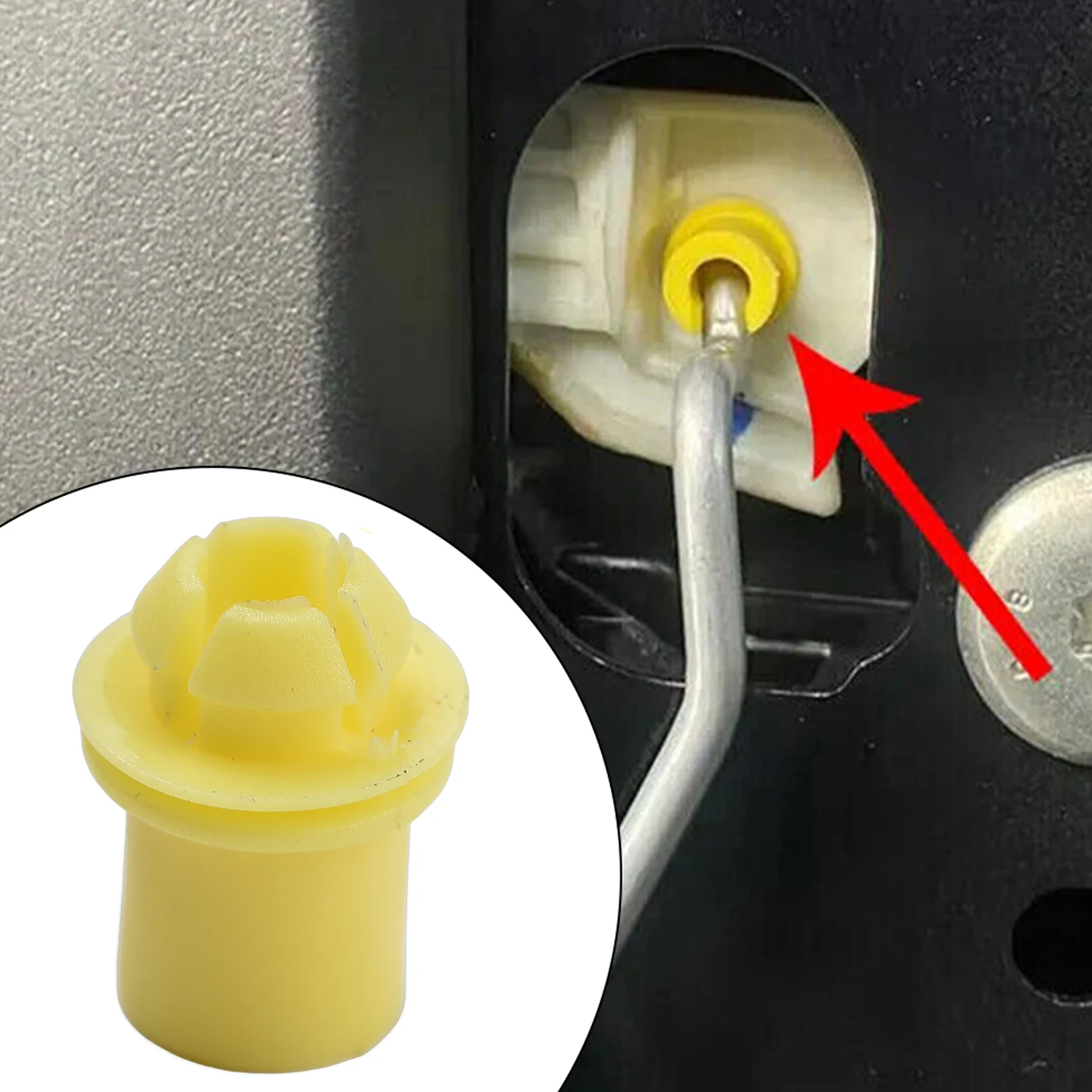 2pcs Car Interior Door Clips Yellow Plastic Auto Fasteners 12MM*6.7MM For BMW 1 Series E82 E82 E87 E88 F20 F21 #51217404345