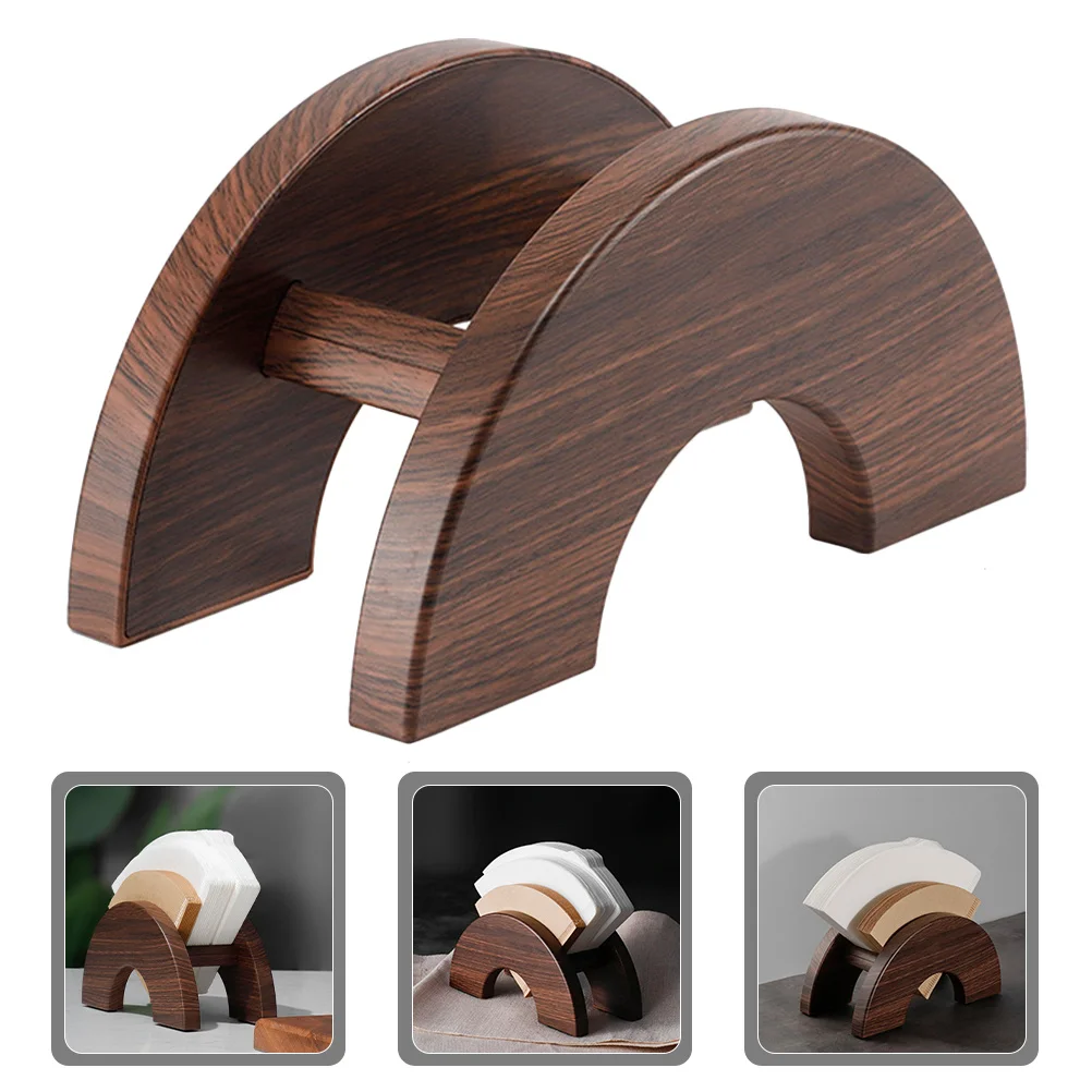 

Coffee Filter Paper Storage Rack Wood Grain Design Organized Space Saving for Bar Accessories Home Supplies Coffee Filter Holder