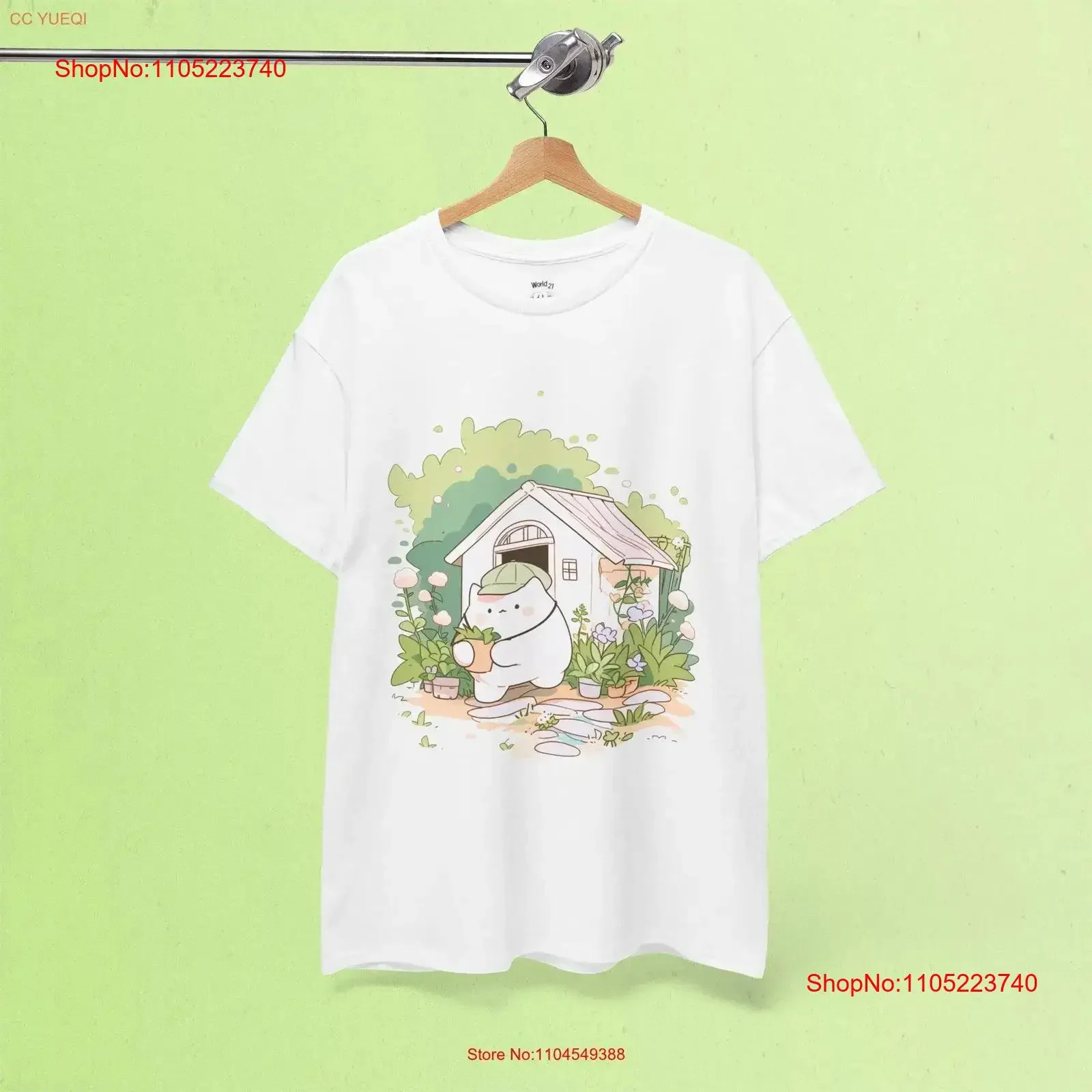 

Kawaii Gardener Cat T Shirt Garden Cute Gardening Lover Love Aesthetic vintage Washed Slightly Comfortable graphic homme Soft