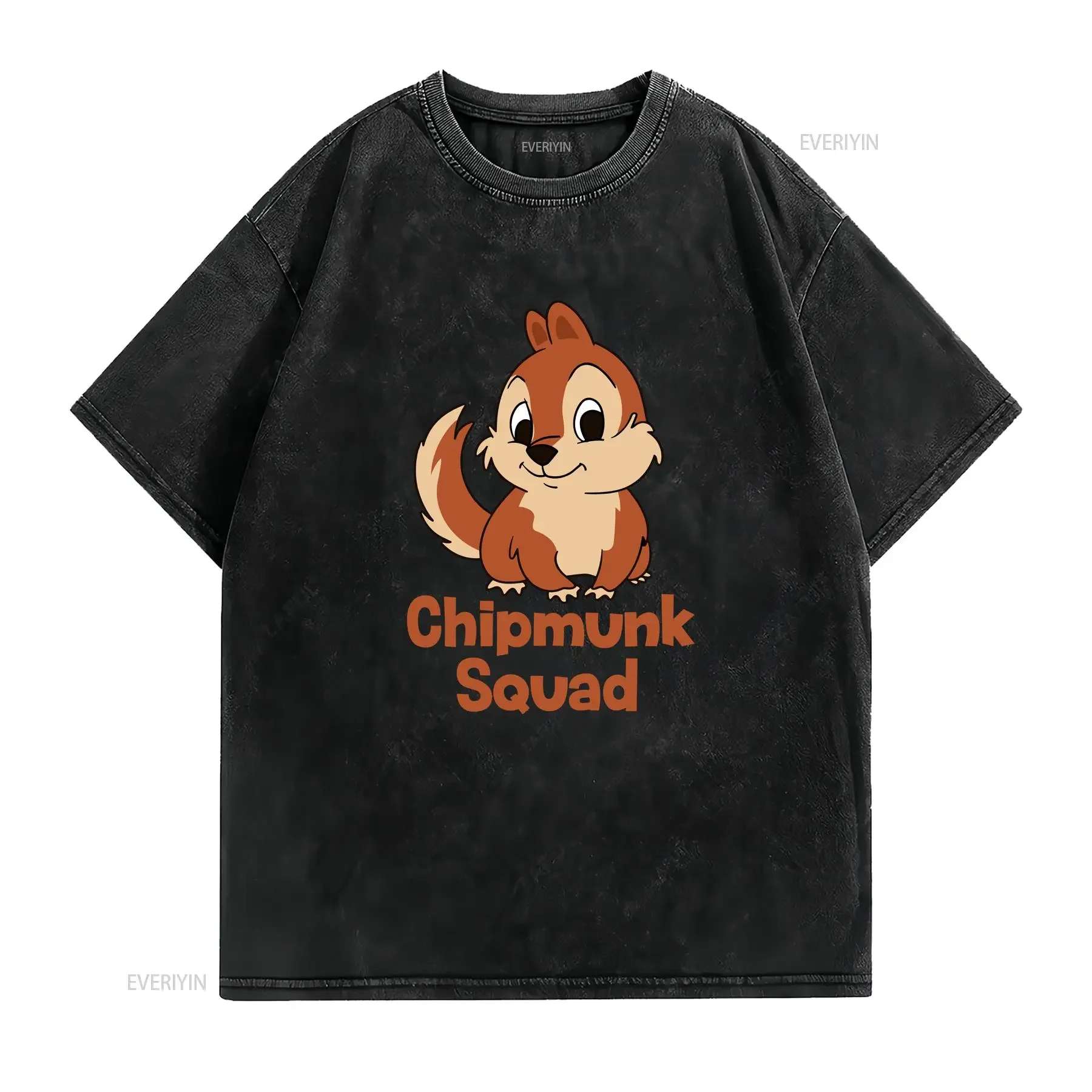 Chipmunk Squad Forest Animal Nature Lover T Shirt  vintage Washed fashion Versatile Soft designer clothes Top For Everyday Wear