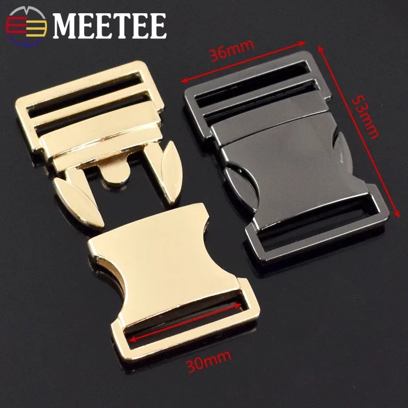 2/5Pcs 30mm Metal Quick Side Release Buckle Bag Dog Collar Adjust Clasps Webbing Belt Strap Hook DIY Sewing Hardware Accessories