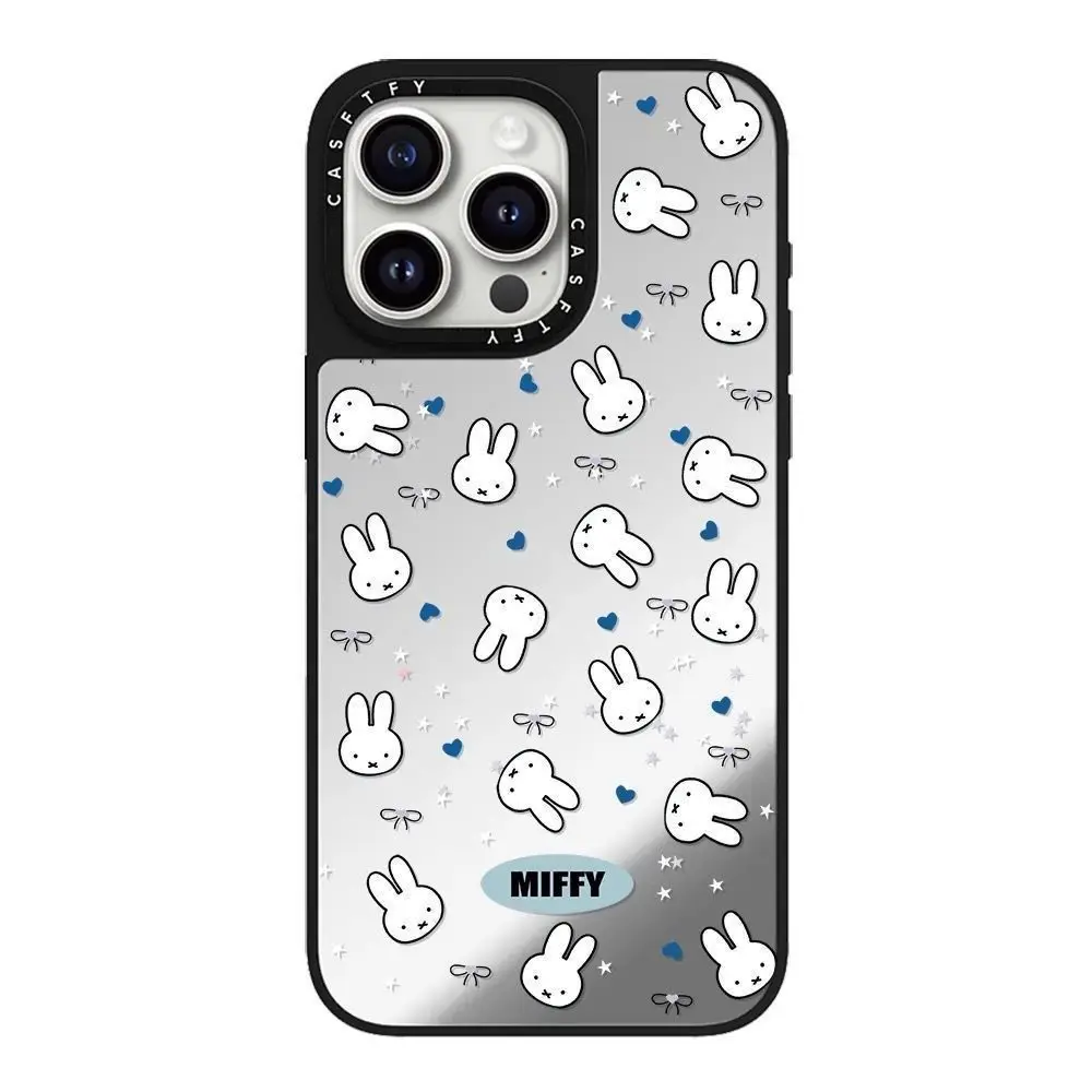 Anime Cartoon Strawberry Miffy Applicable To IPhone16 Promax Mobile Phone Case 15 14 Mirror 17pro Female Lovely Kawaii Sweet New view 2