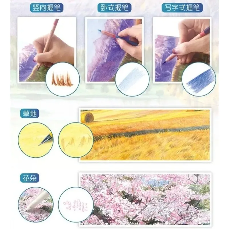 Beautiful Scenery Coloring Book Color Pencil Landscape Painting Drawing Book Zero Basics Tutorial Art Books