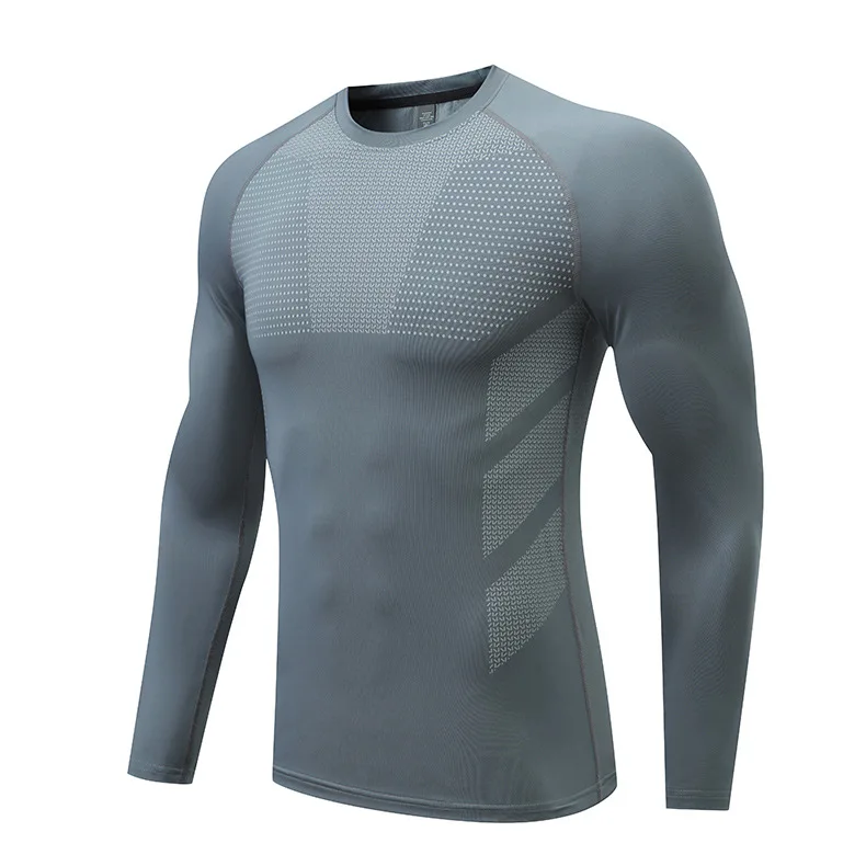Spring New Men's Outdoor Sports Shirt Skiing Mountaineering Fitness Sports Long Sleeve Running T-shirt Basketball Jersey