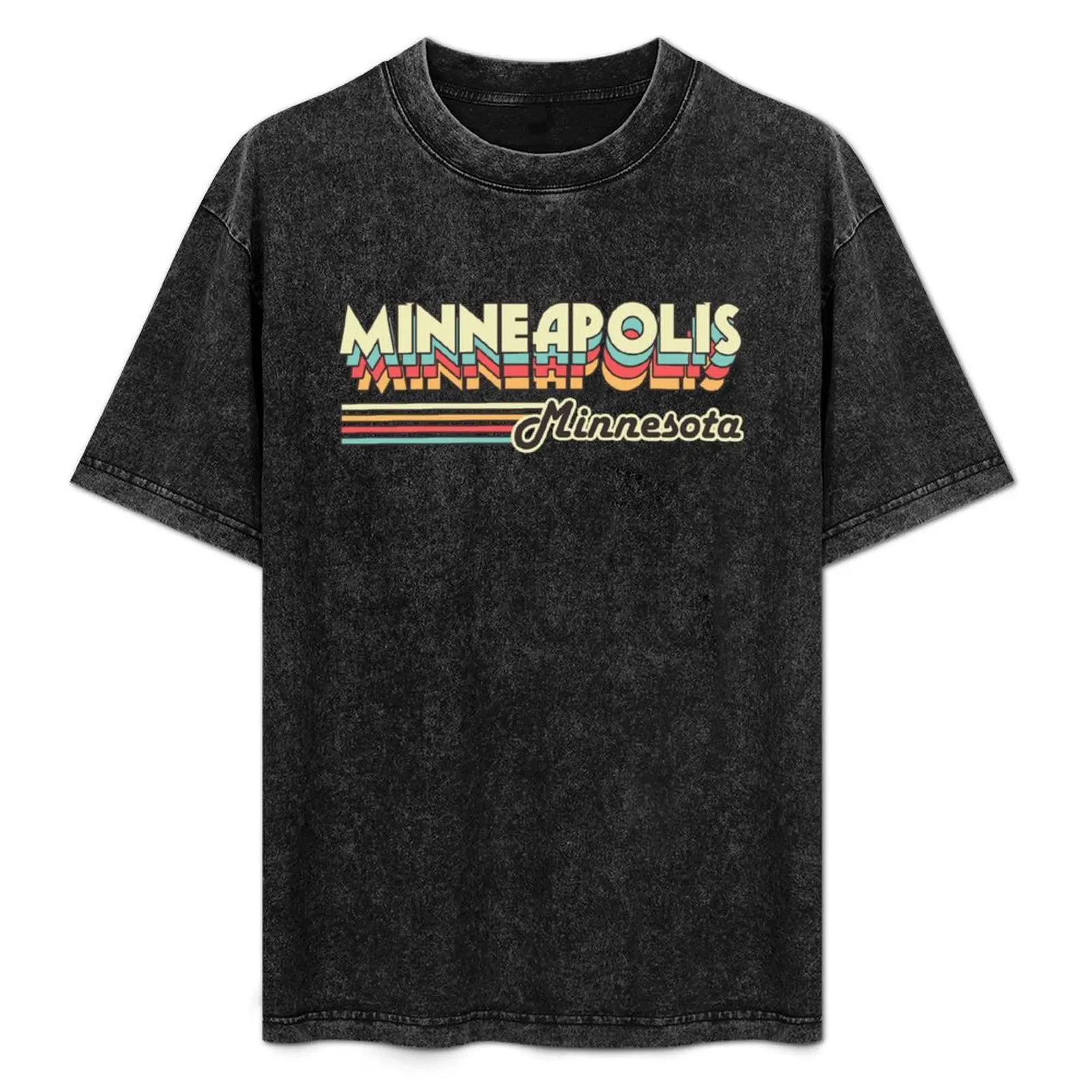 

Minneapolis town retro T-Shirt Large Size Casual Short Sleeve Top