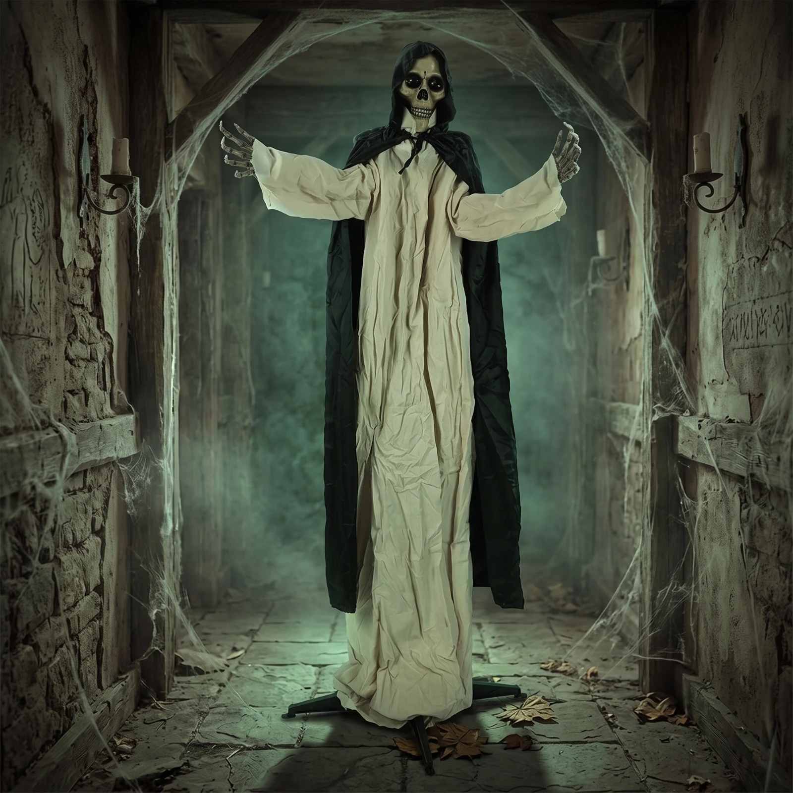 Halloween Ghost Decoration Animated Ghost with Glowing Eyes Prop Spooky for Haunted House