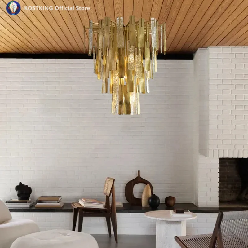 Modern Emphasizes Gold Metal Craftsmanship Textured Understated Luxury Glass Wall Lamps Elegant Home-applicants For Living Room