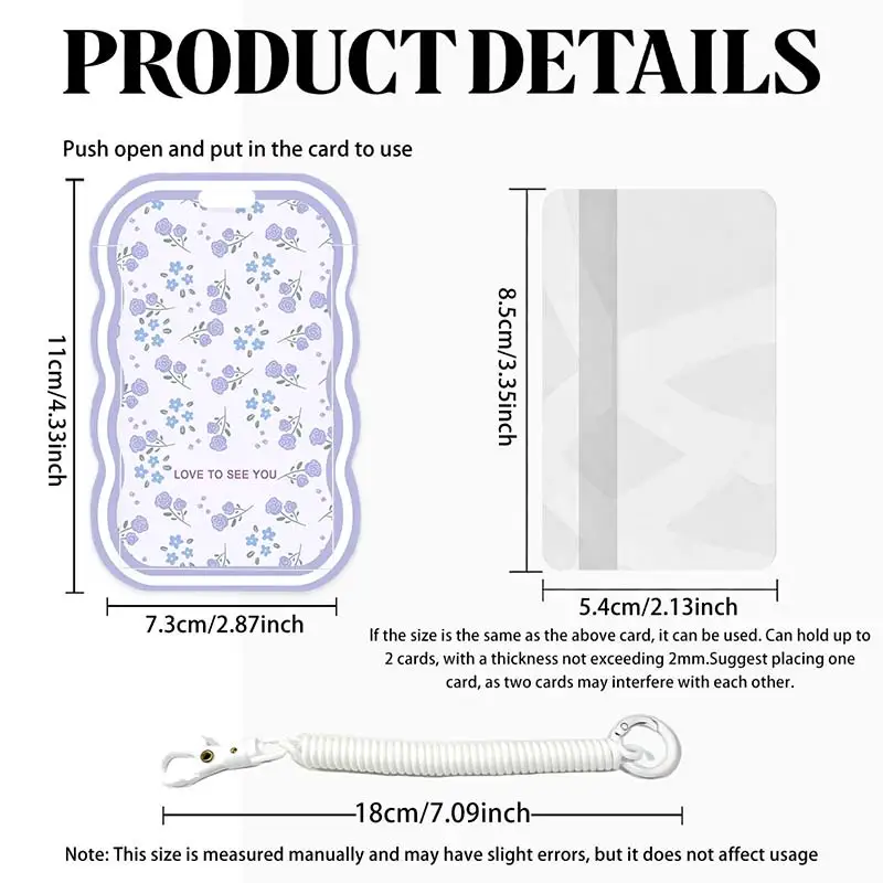 Card Protection Cover for Student Bus/Meal Card Protection Case Kpop Photocard Holder Stretchable Spring Cord Photo Protector
