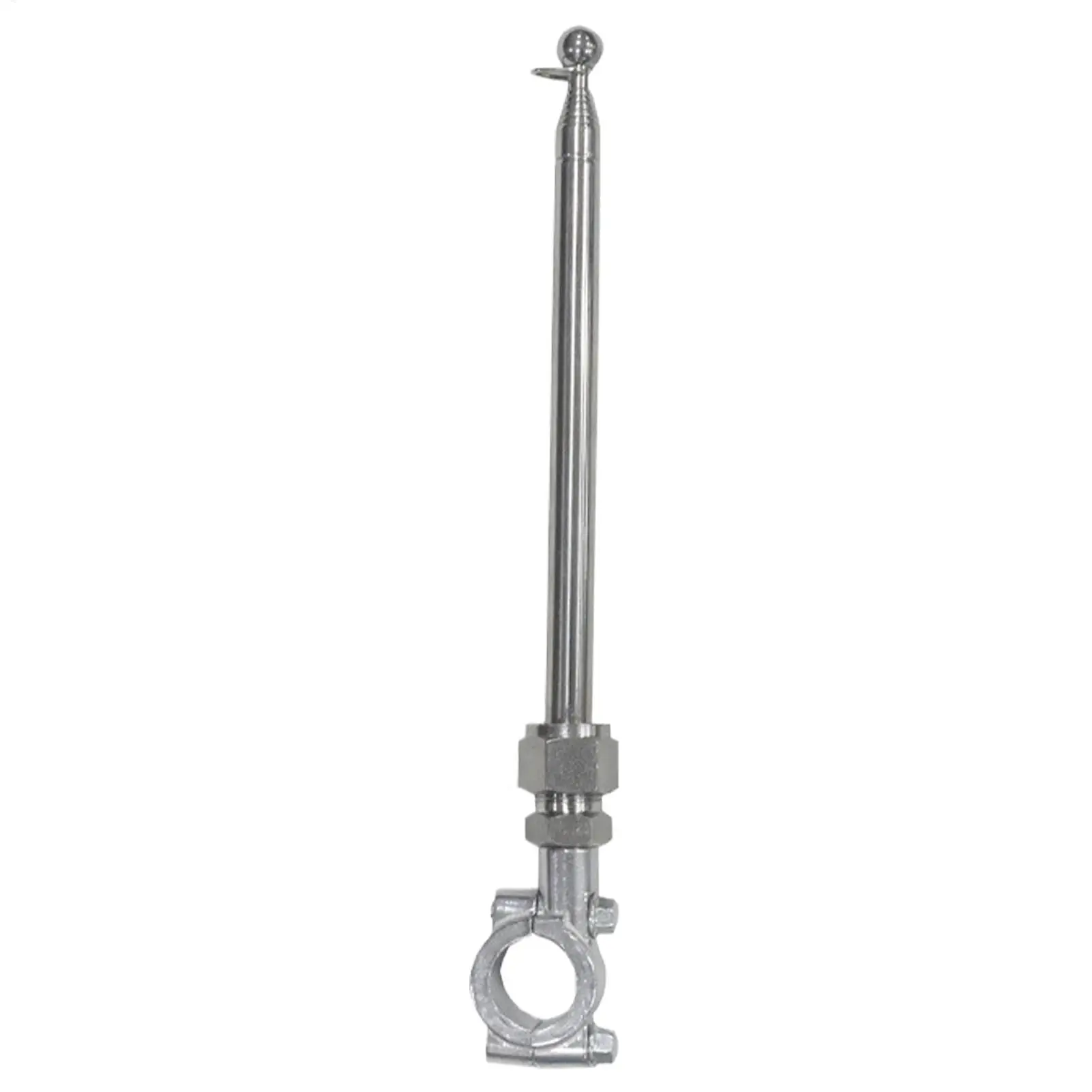 Motorcycle Handlebar Flagpole Stainless Steel Telescopic Flagpole Mount Stand Adjustable Length Flag Decoration Bracket for Long