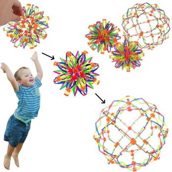 Balle télescopique magique pour enfants, boule de fleurs d'extérieur, balle de lancer, boule de fleur d'étirement, jouet interactif Parent-enfant