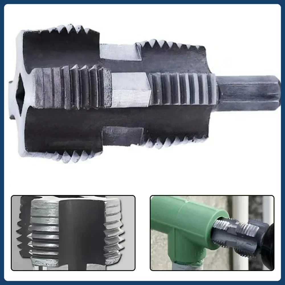 1PCS 4 6 Points PPR Water Pipe Internal Thread Opener For PVC Plastic Pipe Thread Tap Hand Electric Drills Thread Hand Tools