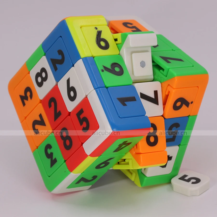 YuXin-cubo mágico Klotski 3x3x3 2x2, rompecabezas de números magnéticos, juego inteligente de lógica de Sudoku 3x3 2x2, juguete educativo profesional Kostki