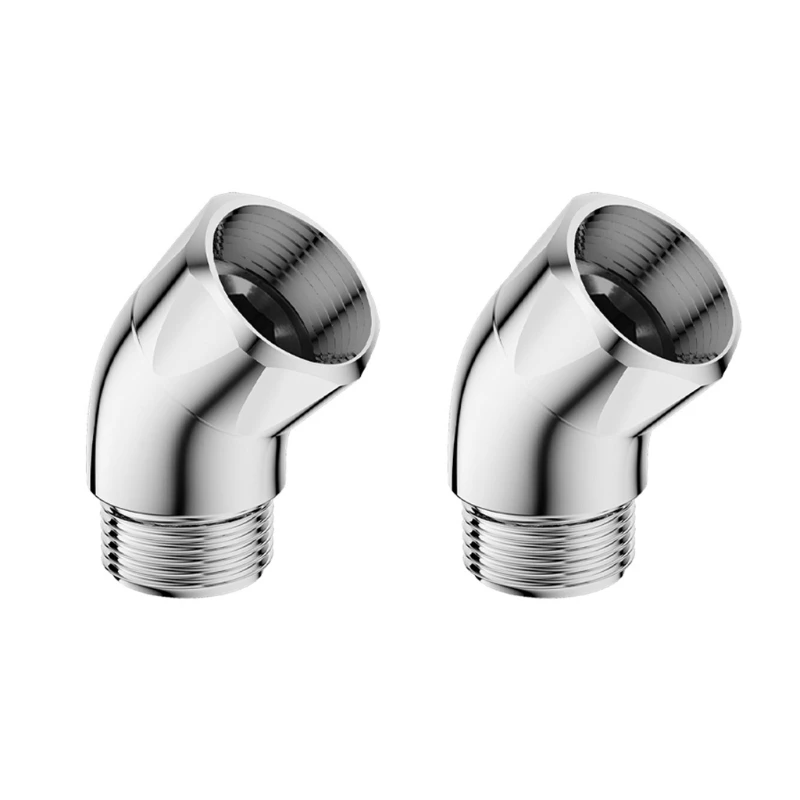 LXAF 2Pcs Shower Head Elbow Adapter 135 Degree Swivels Head Arm Adjuster Handheld Shower Elbow Adapter Shower Accessory