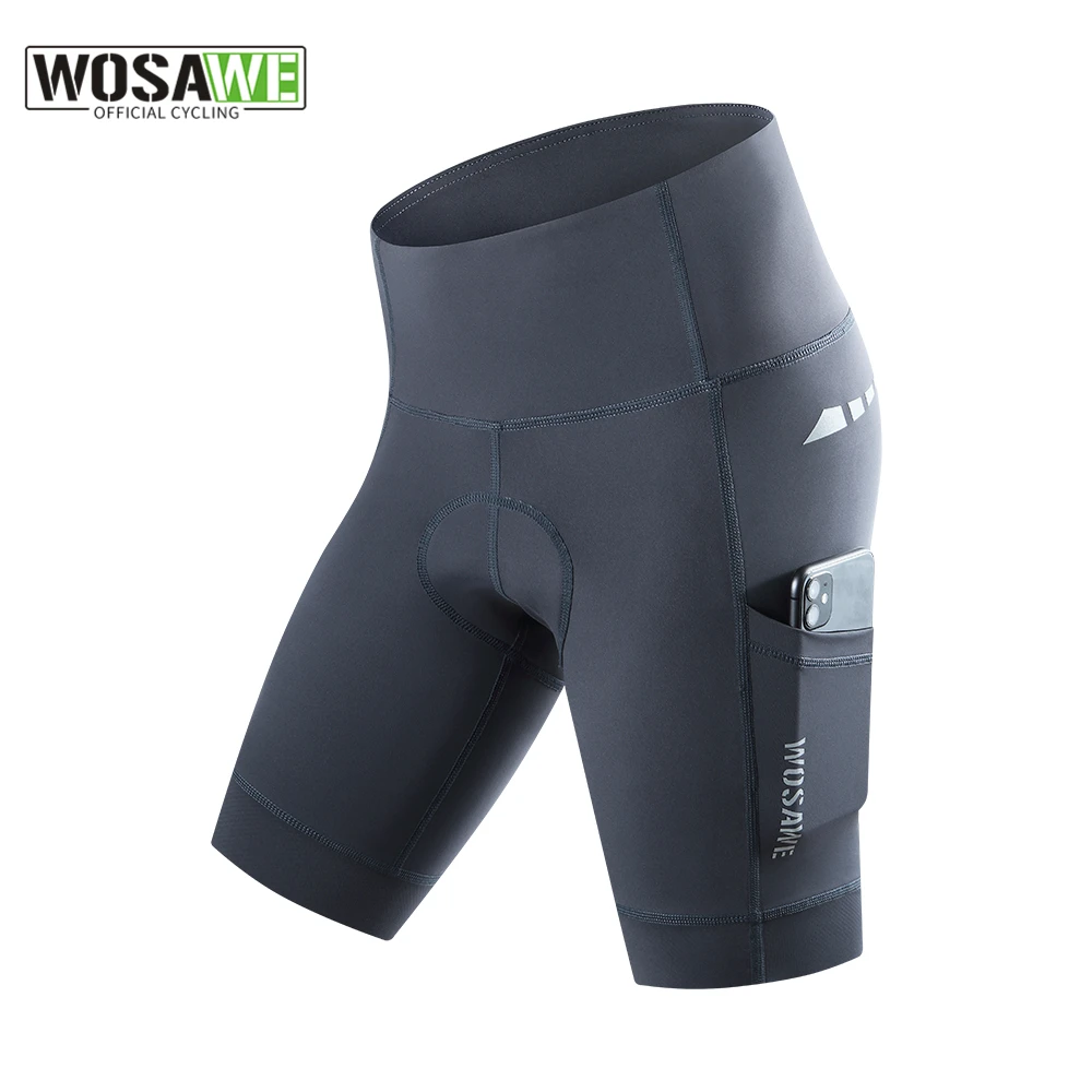 

WOSAWE Women Cycling Shorts with side pockets 5D Gel Padded Bike Shorts MTB Mountain Road Biking Riding Half Pants Tights