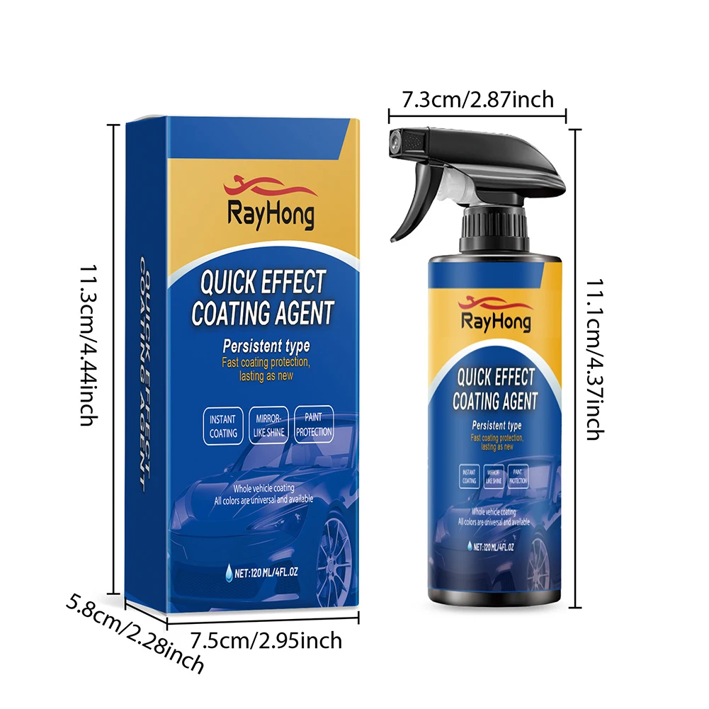 120ml Car Coating Hydrophobic Protection Quick-Dry Car Polishing Maintenance Spray Anti-Fogging Protection Agent Car Accessories