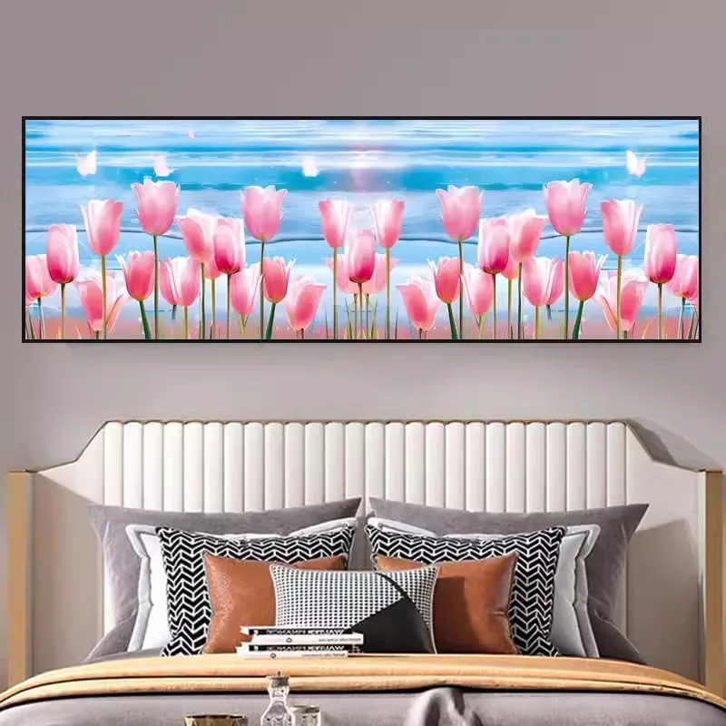 

Tulip11CT Printed Needlework,DIY Living Room Printed Cross Stitch,Sets For Embroidery Kit Full Cotton/Silk Threads