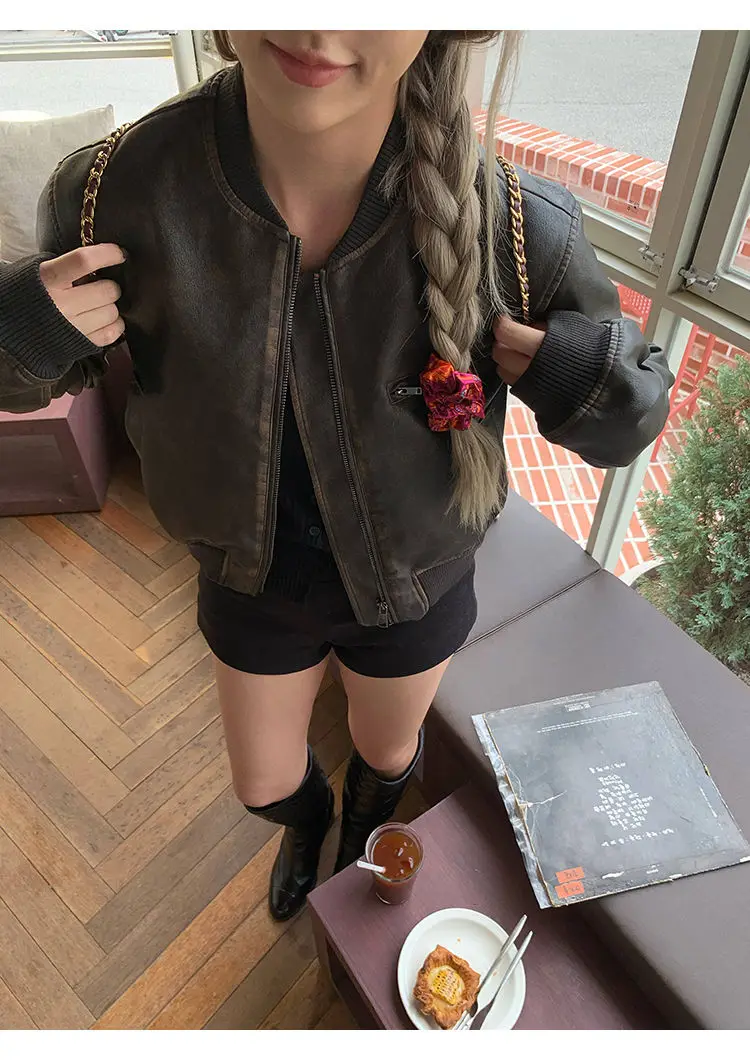 

Bomber Jackets Japanese Womens Winter Sherpa Quilted Plush Insulated Softshell Removable Urban High-Quality Warmth Team Ribbed