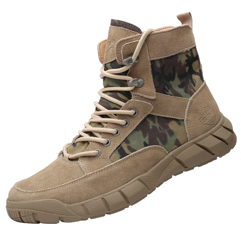

Lynjacye Mid Cut Camo Men Tactical Boots Hiking Shoes Women Daily Casual Ankle Hunting Shoes Men Boots Botines Zapatos