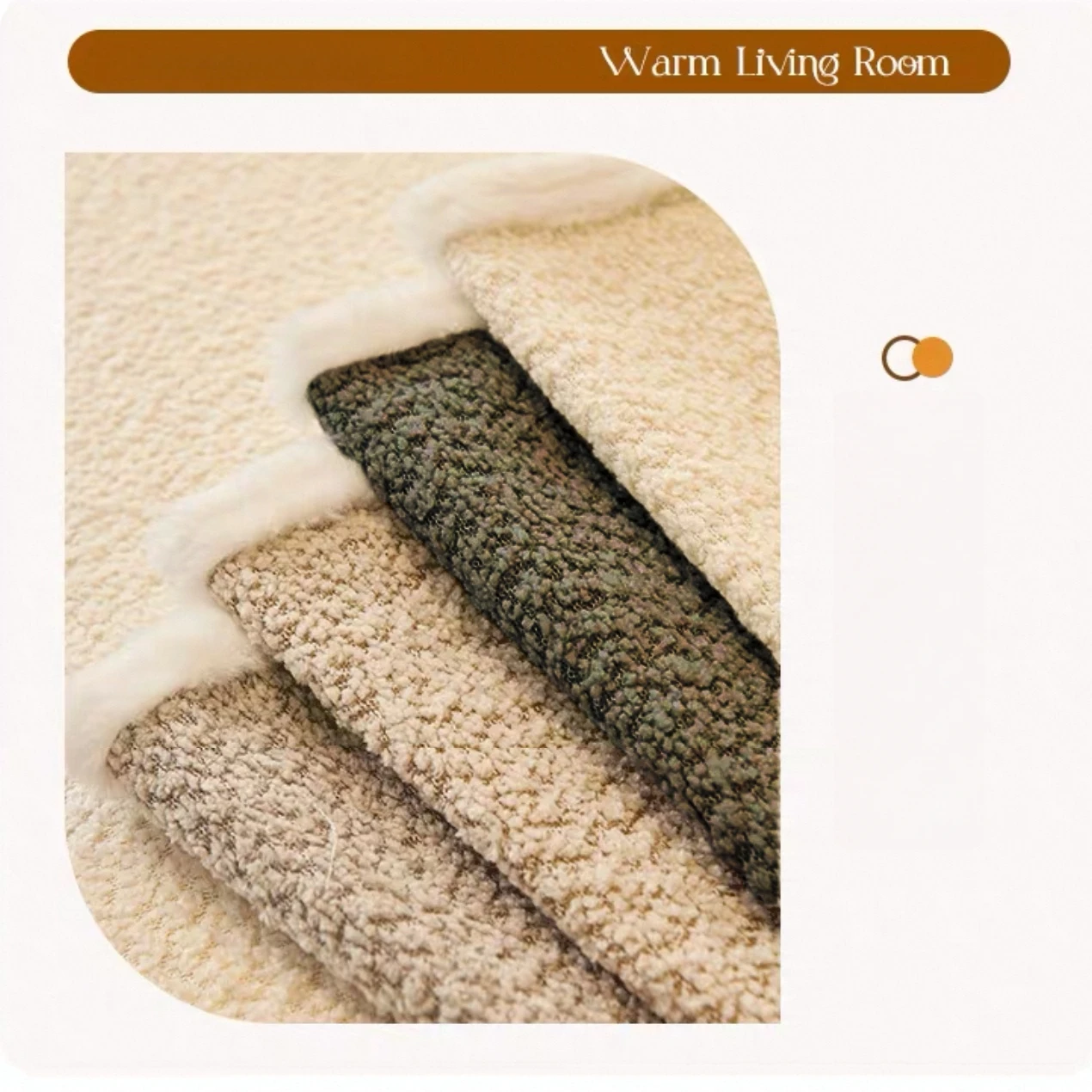 1pc Modern Chenille Sofa Cover, Soft Loop Yarn Texture with Fluffy Binding for All Seasons Living Room Non-Slip Couch Cover