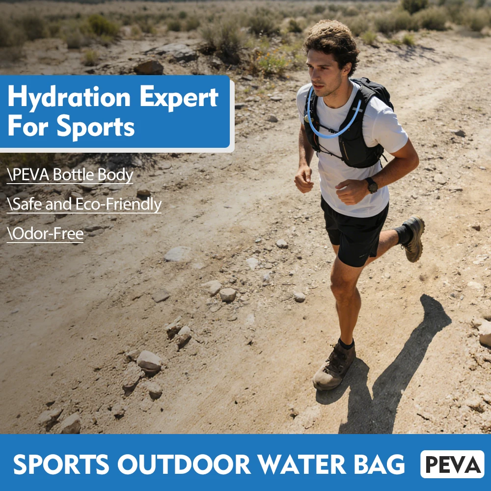 NEWBOLER Wasserbeutel Reservoir Wassernachfüllbeutel Aufbewahrungsbeutel Ohne Bisphenol 1L 1,5L 2L 3L Lauf-Sport-Tankrucksack – Detail 18