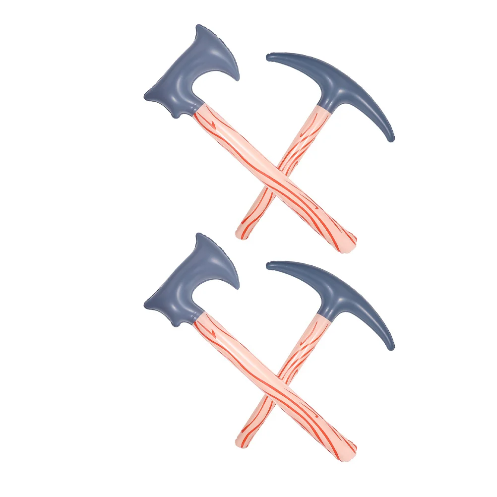 Juego de hacha de lechera inflable, accesorios para disfraz de Halloween, suministros de Cosplay para fiesta, almacenamiento seguro, ligero y fácil, 4 Uds.